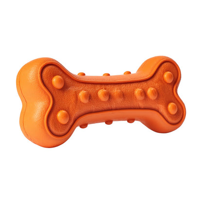 Indestructible Natural Rubber Dog Bone - Dental Care Toy